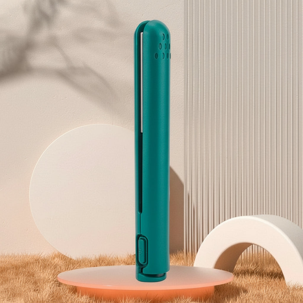 Hair Straightener Mini Ceramic Travel Curling Iron Dual Use