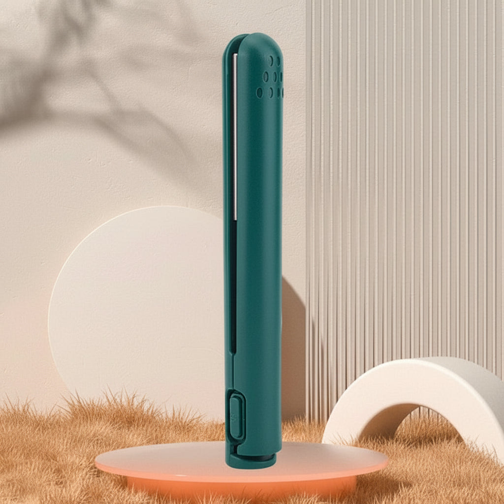 Hair Straightener Mini Ceramic Travel Curling Iron Dual Use