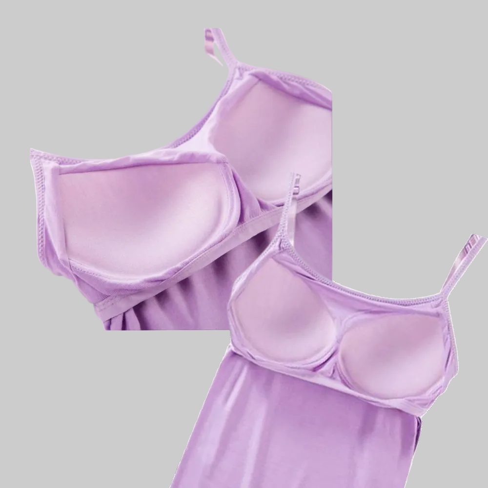 Camisole Tank Top Built Bra Soft Stretch Layering Top