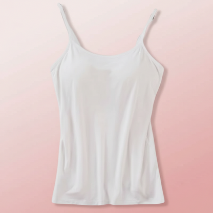 Camisole Tank Top Built Bra Soft Stretch Layering Top