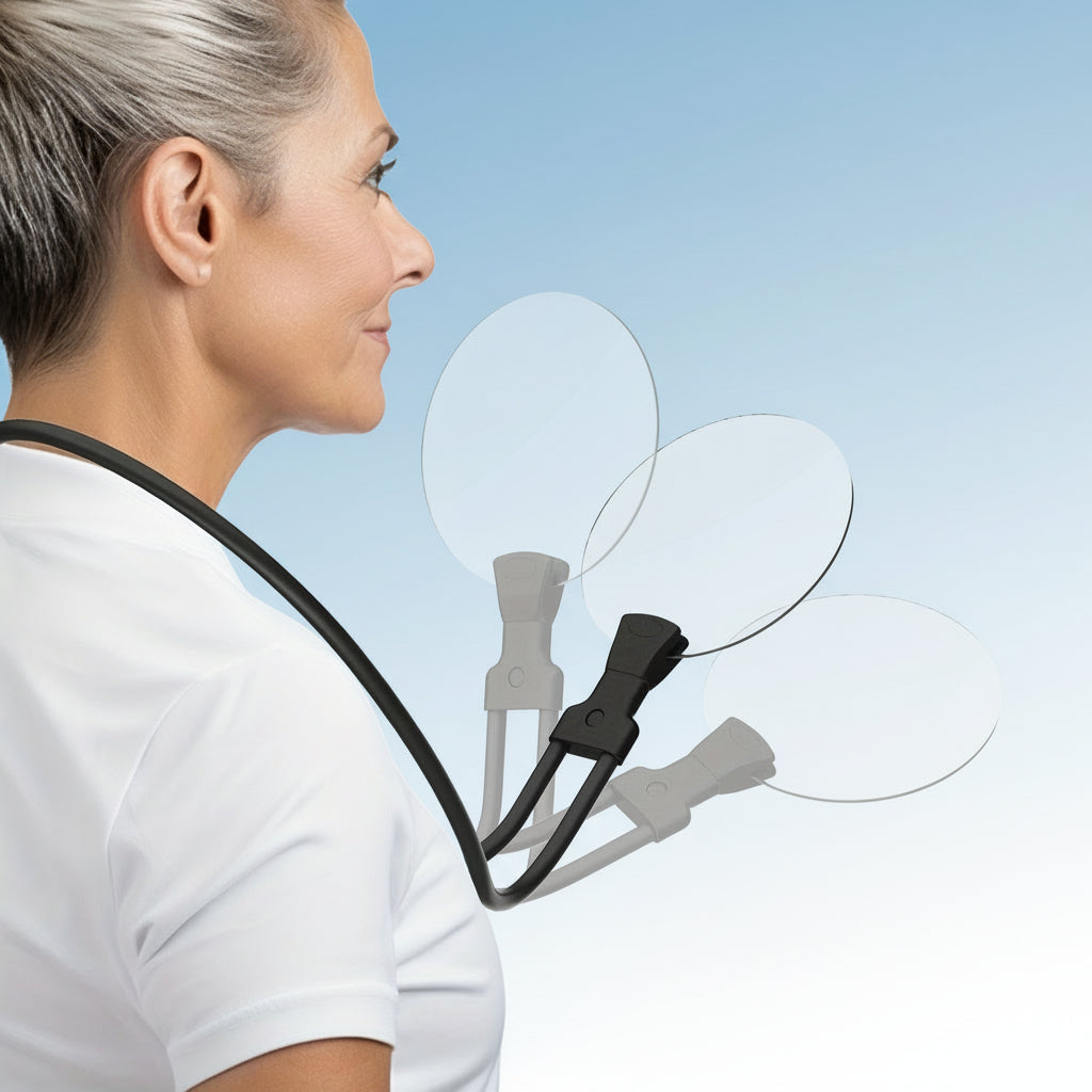 Norvo | 5X forstørrelsesglass Pro – Håndfri justerbar nakkeforstørrer for eldre og synshemmede – Perfekt for lesing, sying, håndverk og inspeksjon - Image 2