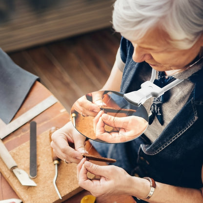 Norvo | 5X forstørrelsesglass Pro – Håndfri justerbar nakkeforstørrer for eldre og synshemmede – Perfekt for lesing, sying, håndverk og inspeksjon - Image 7