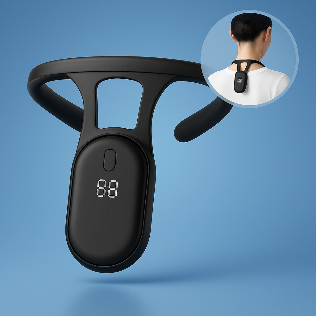 PosturePlus Neck and Back Posture Corrector | Real-Time Feedback - Neck Support and Spine Alignment