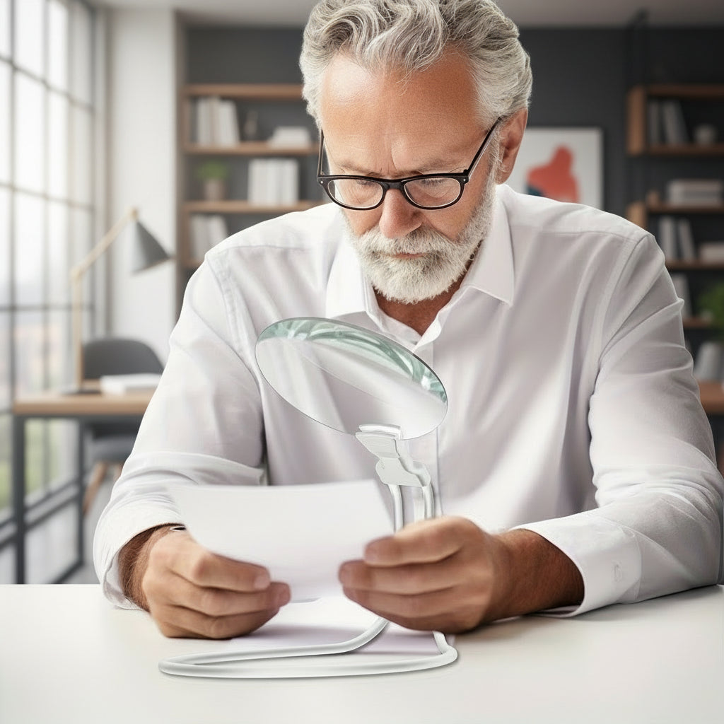 Norvo | 5X forstørrelsesglass Pro – Håndfri justerbar nakkeforstørrer for eldre og synshemmede – Perfekt for lesing, sying, håndverk og inspeksjon - Image 6