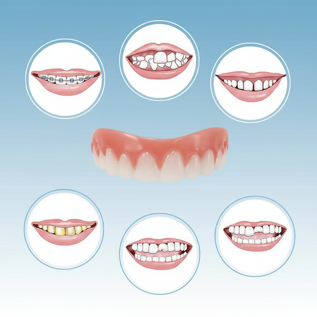 Snap On Veneer Teeth Instant Smile Cosmetic Dental Cover